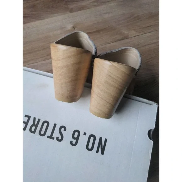 No.6 Old School Clogs High Heel Pink Pony Hair Womens 7.5 - 8 EU 38 - Picture 13 of 16